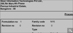 Product Specification Sheet